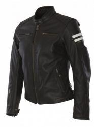 Blouson cuir Segura Lady Retro noir/blanc