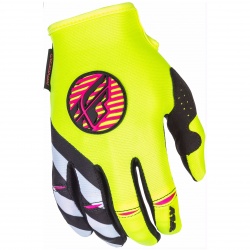 Gants cross Fly KINETIC YOUTH GIRLS - ROSE JAUNE FLUO -