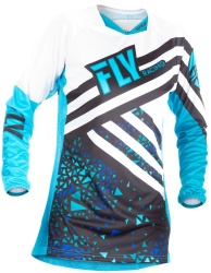 Maillot cross femme Fly Racing Kinetic bleu/blanc