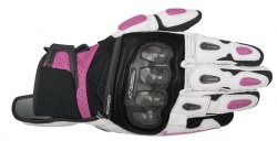 Gants femme Alpinestars STELLA SPX AIR CARBON noir/blanc/fushia