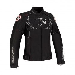 Blouson textile femme Bering Lady Guardian noir/blanc/rouge