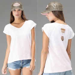 Tee-shirt femme Von Dutch Adison blanc