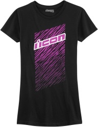 Tee-shirt femme Icon RECOZEBRA noir/rose