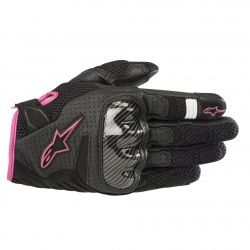 Gants textile/cuir femme Alpinestars Stella SMX-1 Air V2 noir/fushia