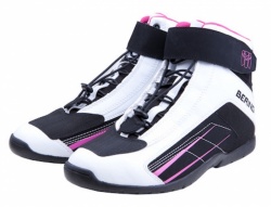 Chaussures de moto Bering Lady Azur blanc/fuschia