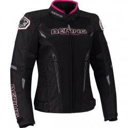 Blouson textile femme Bering Lady Mistral noir/fushia