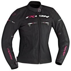 Blouson textile femme Ixon PITRACE LADY noir/blanc/fushia