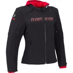 Blouson textile femme Bering Lady Jaap Evo noir/rouge