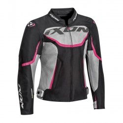 Blouson textile femme Ixon Sprinter Air noir/gris/fushia