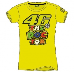 Tee shirt femme VR46 Valentino Rossi jaune 2016