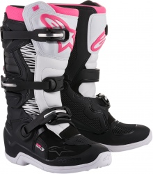 Bottes cross femme Alpinestars Stella Tech 3 noir/blanc/rose