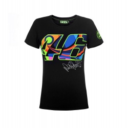 Tee shirt femme VR46 Valentino Rossi noir 2017