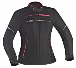 Blouson textile femme Ixon ZETEC LADY-C HP noir/blanc/rose