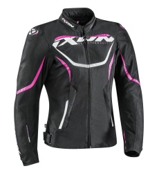 Blouson textile femme Ixon SPRINTER LADY noir/fushia