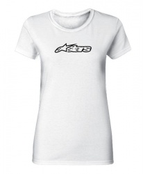 Tee shirt femme Alpinestars BLAZE blanc