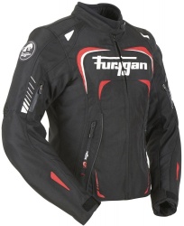 Blouson textile femme Furygan ADRIA noir/blanc/rouge