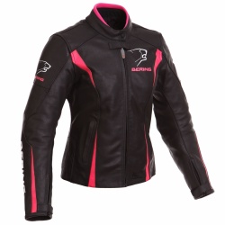 Blouson Bering LADY GANGSTA Noir/Fuschia