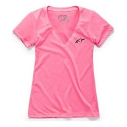Tee-shirt femme Alpinestars Ageless Vneck rose